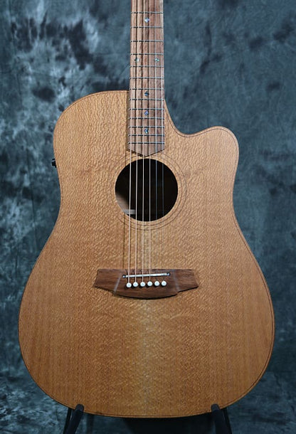 Cole Clark Fat Lady 2 AA Silky Oak Dreadnought Cutaway Dreadnought