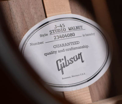 Gibson J-45 Walnut Studio Walnut Burst