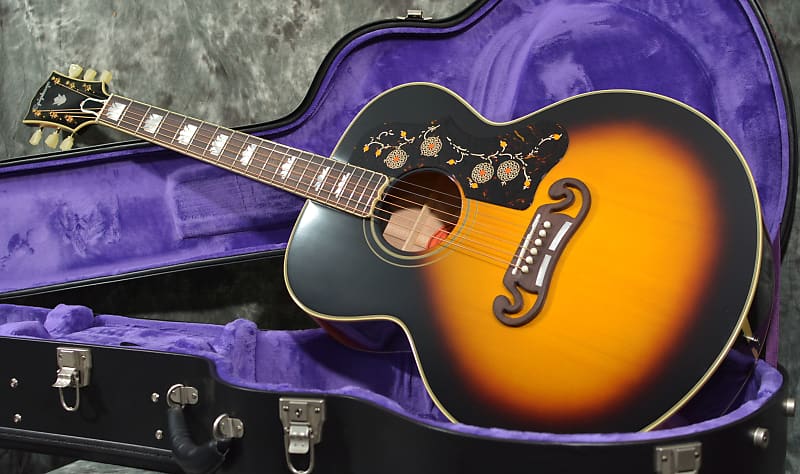 Epiphone 1957 SJ-200 Reissue Vintage Sunburst IBGC Redline Hardshell Case