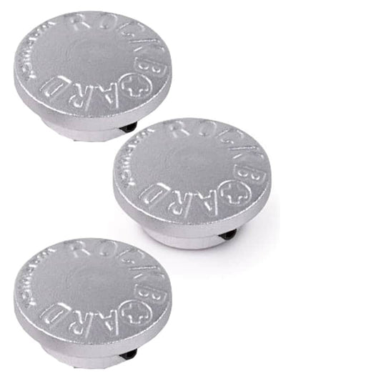 Rockboard RBO FT Stompete SI Guitar Pedal Footswitch Topper Cap Silver 3pk