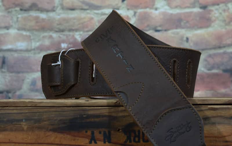 Martin LUXE Leather Guitar Strap Dark Brown