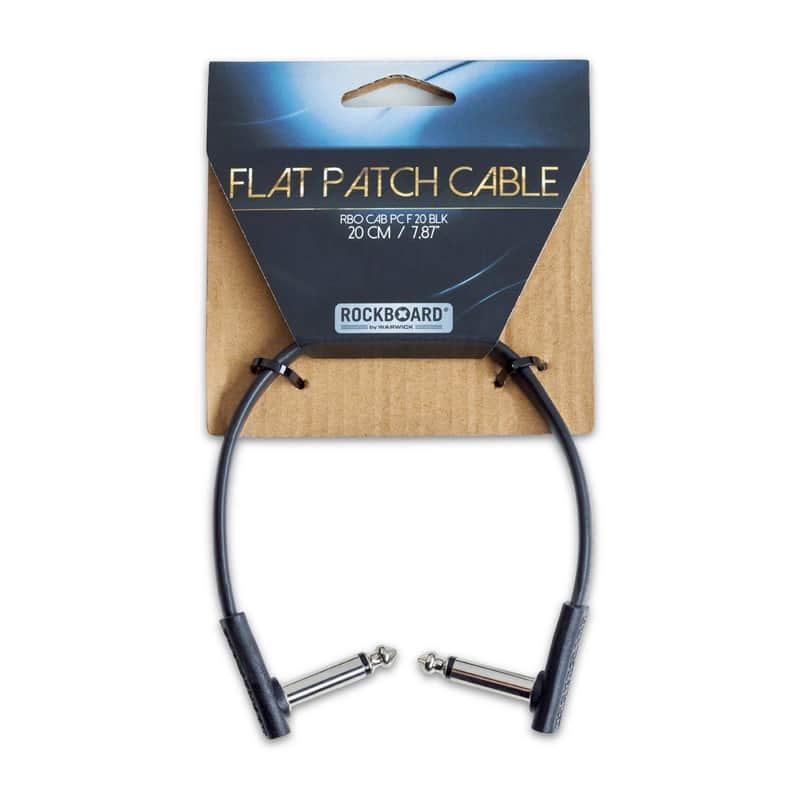 Rockboard Black Flat Patch Cable 20cm