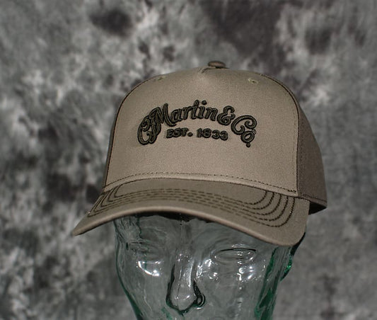 Martin Logo Hat Raised Letters Logo Olive Green