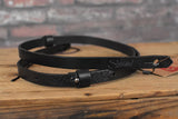 Right On Straps Classic Cufflinks Premium Leather Mandolin or Uke Strap Black