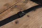 Right On Straps Classic Cufflinks Premium Leather Mandolin or Uke Strap Black