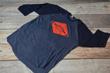 Main Stage Music Vintage Diamond Logo Raglan Baseball Shirt Navy/Grey S-2XL