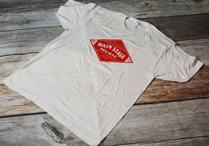 Main Stage Music Vintage Diamond Logo T-Shirt 'Parchment White' Sizes S-2XL