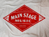 Main Stage Music Vintage Diamond Logo T-Shirt 'Parchment White' Sizes S-2XL