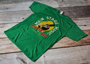 Main Stage Music "Pickin Til I Die" T Shirt Green S-2XL