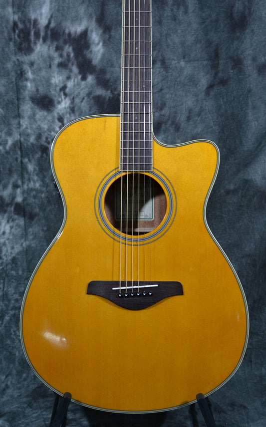 Yamaha FSC-TA VT TransAcoustic Concert Acoustic Cutaway Vintage Tint