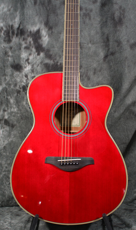 Yamaha FSC-TA TransAcoustic Concert Cutaway Ruby Red