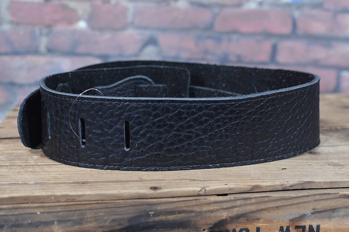 Henry Heller HAB25 American Buffalo Premium Leather Guitar Strap Black