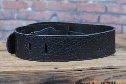 Henry Heller HAB25 American Buffalo Premium Leather Guitar Strap Black