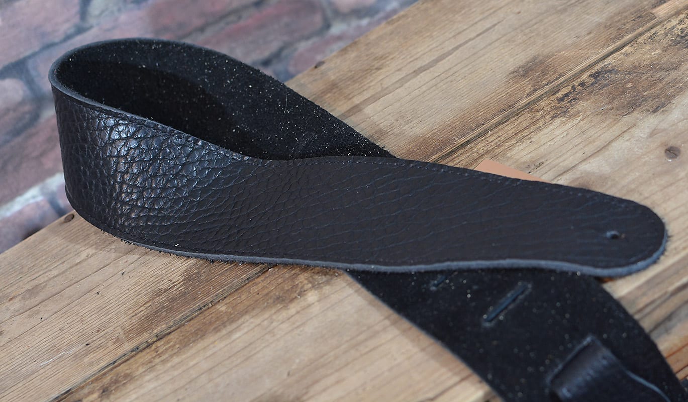 Henry Heller HAB25 American Buffalo Premium Leather Guitar Strap Black