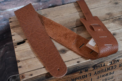 Henry Heller HAB25 American Buffalo Premium Leather Guitar Strap Brown