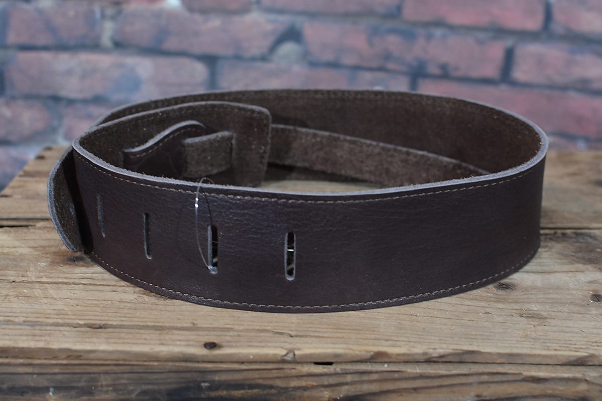 Henry Heller HAB25 American Buffalo Premium Leather Guitar Strap Chocolate