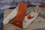 Henry Heller HBS35 Deluxe 3 1/2" Capri Suede Leather Guitar Strap Rust