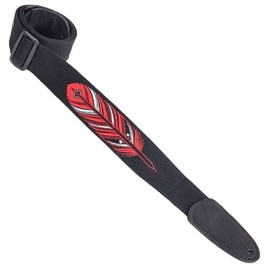 Henry Heller HDH David Hale Feather Cotton Guitar Strap Black