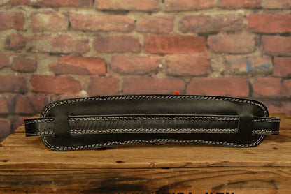 Henry Heller HP50-BLK Vintage 50s Series Black Thin Garment Leather Guitar Strap