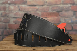 Henry Heller HPST-BLK Leather Vintage Cutout Series Blue Star