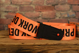 Henry Heller HSUB2-55 Retro Color Orange Prison Work Detail Guitar Strap