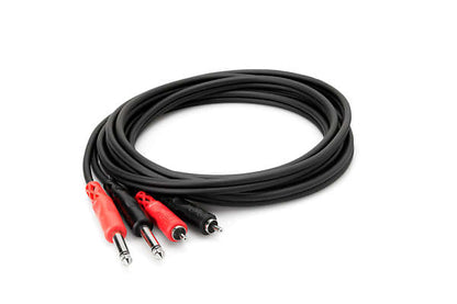 Hosa Technology CPR-206 stereo Interconnect Dual 1/4 in TS to Dual RCA