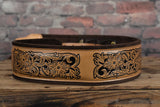 Right On Straps Leathercraft Collection Charro Premium Leather Guitar Strap Beige