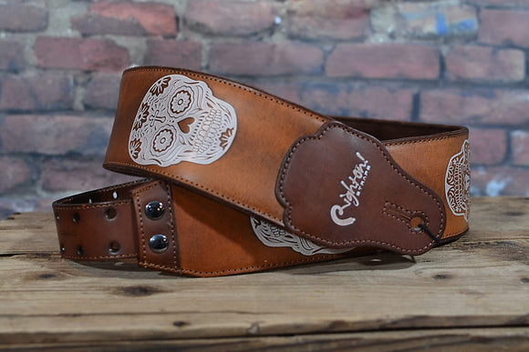 Right On Straps Leathercraft Series Sugar Skull Woody