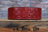 Levy's M17T08-CRA Veg-Tan Leather Guitar Strap - Cranberry