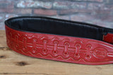 Levy's M17T08-CRA Veg-Tan Leather Guitar Strap - Cranberry