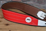 Levy's MRE1CAR-RED 2.5" Stitched Canvas Guitar Strap - Red