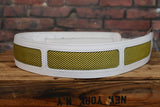 Levy's MCT26A Chrome-Tan Deluxe Leather & Tweed Amp Guitar Strap White