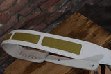 Levy's MCT26A Chrome-Tan Deluxe Leather & Tweed Amp Guitar Strap White