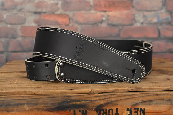 Right On Straps Magic Collection Master Key Plus Black Leather Premium Guitar strap