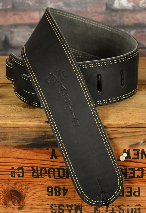 Martin Ball Leather Premium Guitar Strap Black