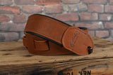 Martin Embossed Garment Leather Premium Guitar Strap Black & Tan