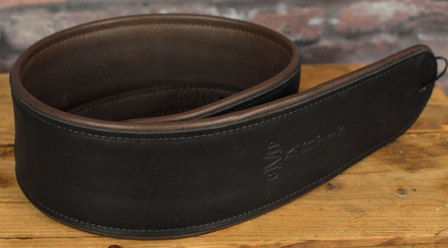 Martin Premium Rolled Leather Guitar Strap Black 18A0029