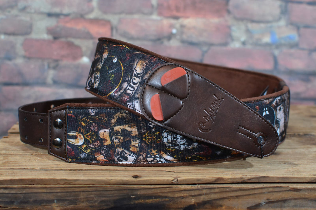 Right On Straps Mojo Collection Lady Luck Premium Vegan Leather Guitar Strap