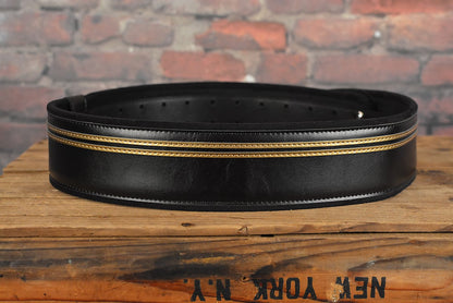 Right On Straps Mojo Collection Race Black Gold JPS John Player Special Vegan Premium Guitar Strap