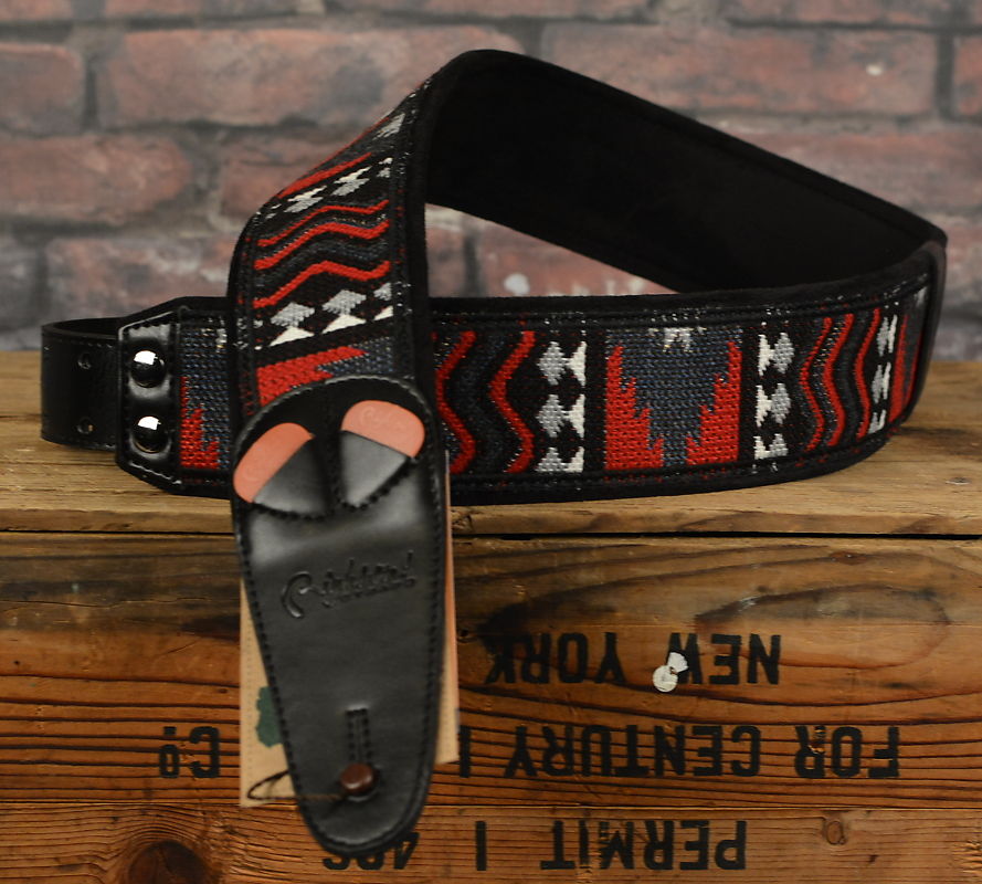 Right On Straps Mojo Series Azteca Black Vegan Guitar Strap