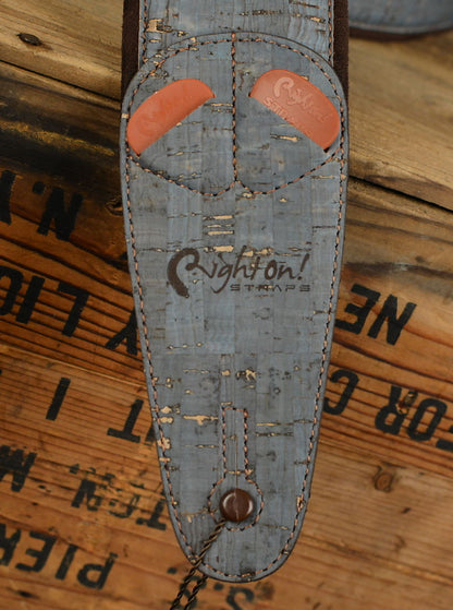 Right On Straps Mojo Series Cork Teal Vegan Guitar Strap