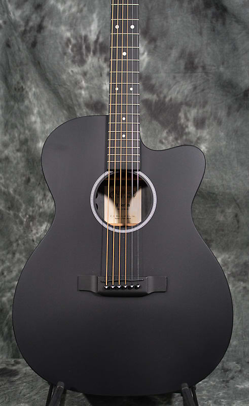 Martin OMC-X1E Jett Black Acoustic Electric Cutaway Guitar & Gigbag