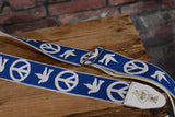 Ace Vintage Reissue Blue/White Peace & Dove Neil Young Guitar Strap