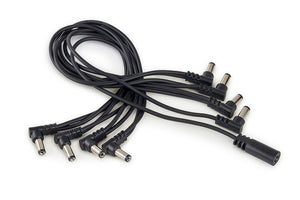 Rockboard RBO Cab Power DC8 A Flat Daisy Chain Cable 8 Outputs Angled Plugs