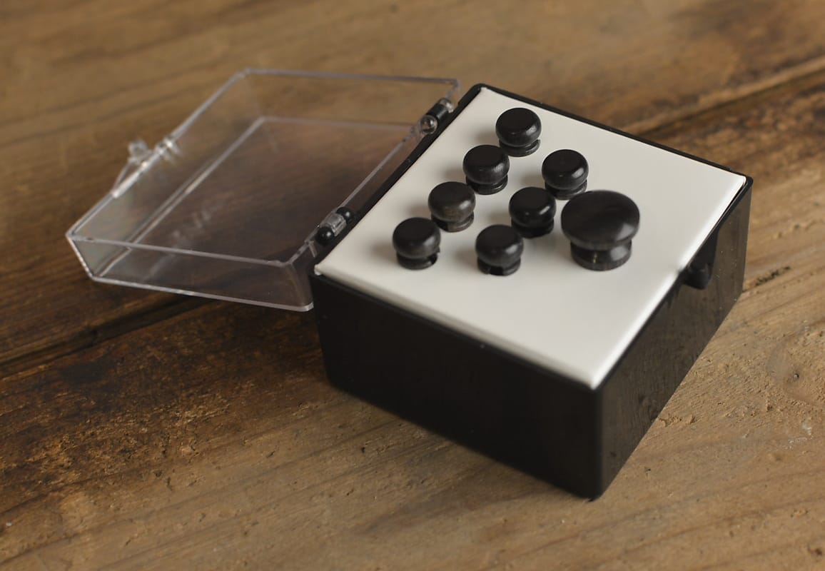 Martin Bridge and End Pin Set Solid Ebony Wood