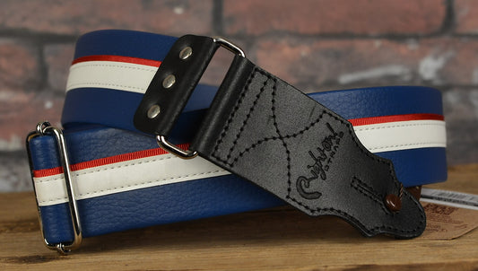 Right On! Straps Standard Plus Collection Hotrod Blue Premium Guitar Strap