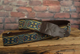 Right On Straps Standard Plus Roskilde Teal Paisley Premium Guitar Strap