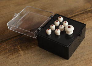 Martin Bridge and End Pin Set Authentic White with Tortoise Inlay