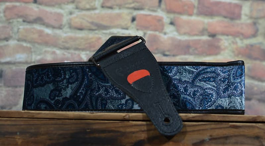 Right On Straps T-Paisley Velvet Blue Talisman