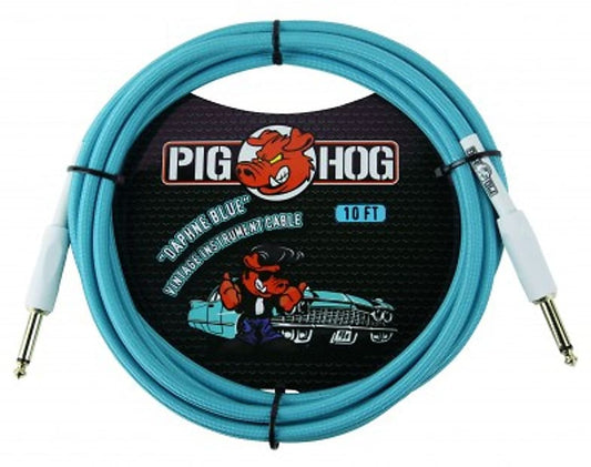 Pig Hog Daphne Blue Instrument Cable 10ft